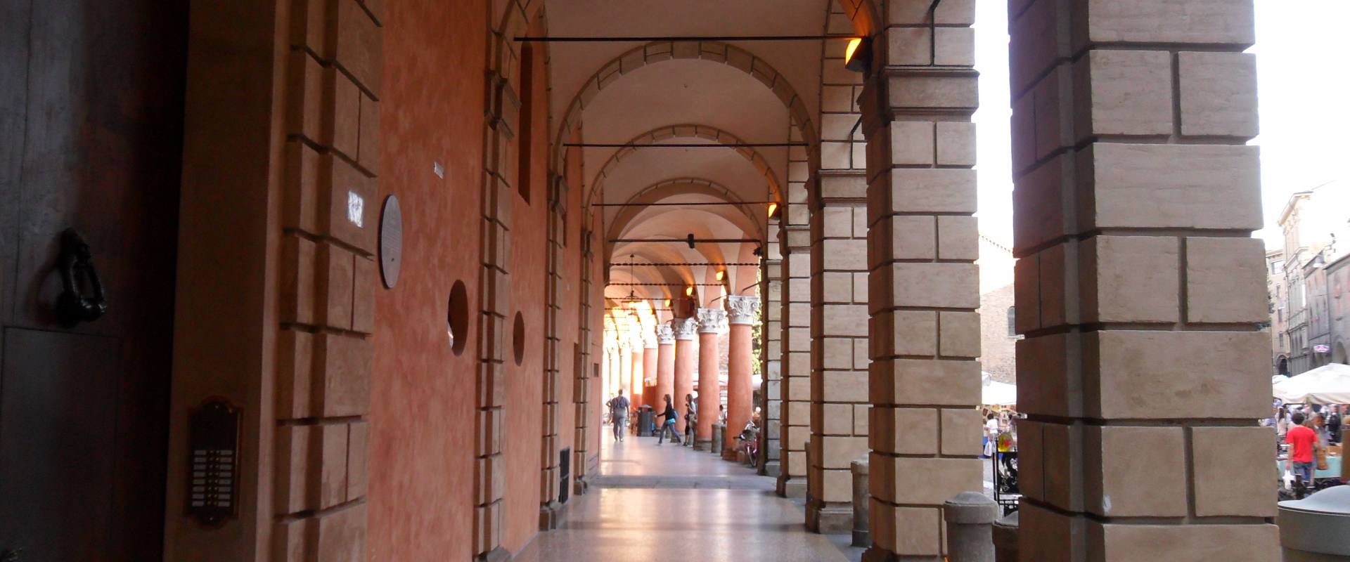 Portici at Palazzo Isolani photo by Alejandro